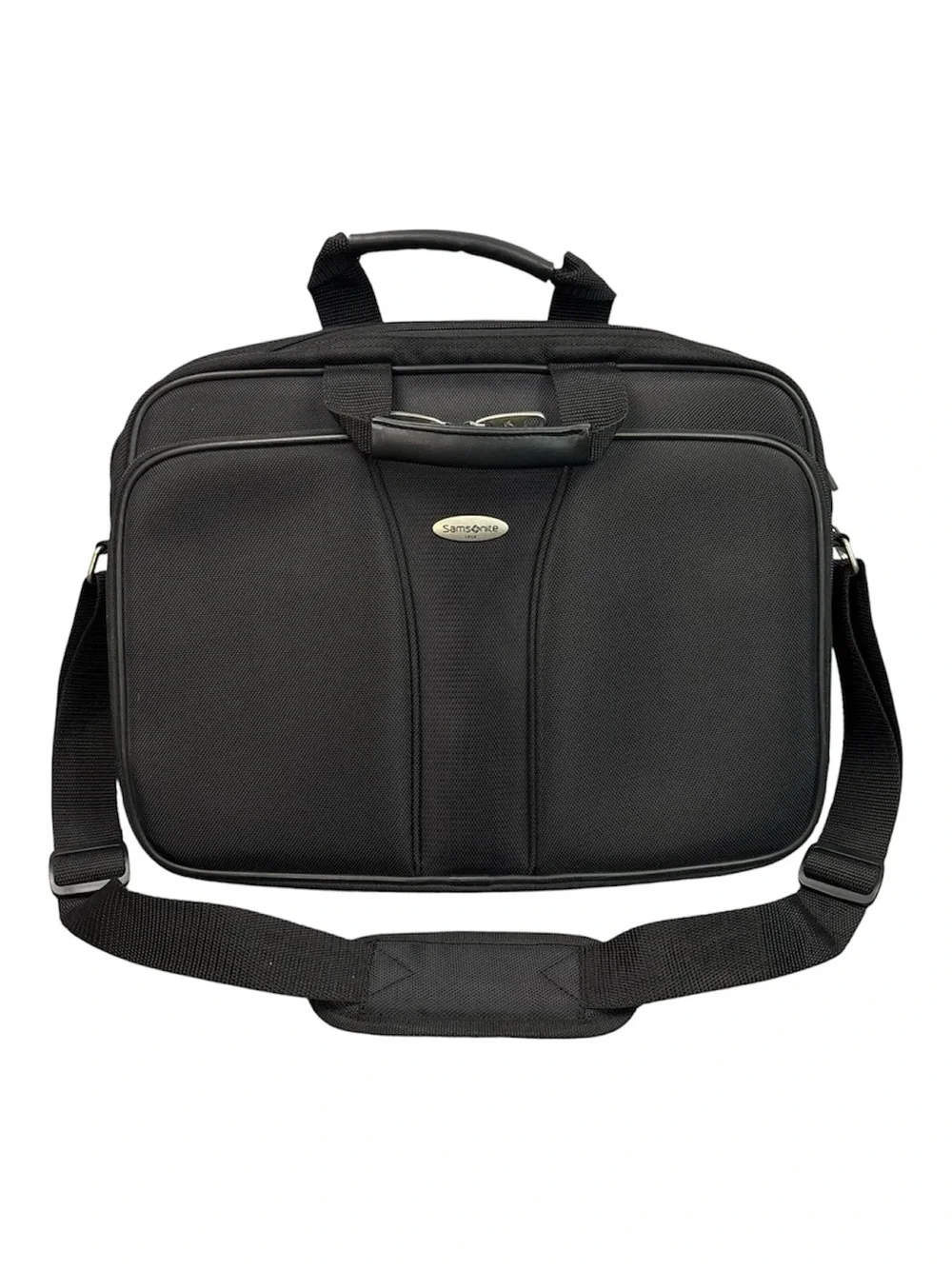Samsonite Black Laptop Messenger Bag Briefcase Carry on Travel Busines 937795